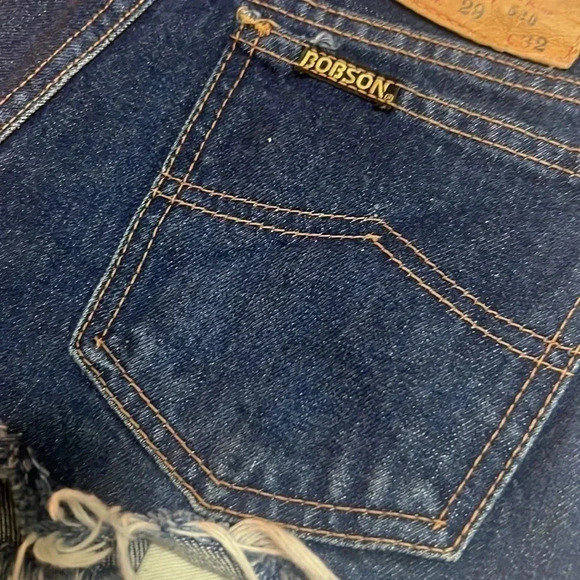 Vintage‎ Bobson Authentic Western Jeans Cut  Off's. Size 29. - Picture 11 of 13